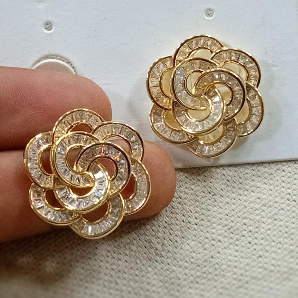 Costume Fashion Designer Stainless Steel Earrings - Stainless Steel, Free Size, Gold Color | Stud Earrings With Imitation Pearls For All Occasions