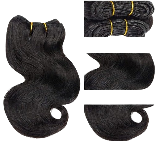 Indian Premium Remy Weft Hair Extensions Short Wave Hair Bundles Natural Black Color 10 Inch