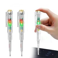 Voltage Tester Pen - Chrome Vanadium Steel, 14x2.1x2.1 Cm | Non-contact Ac Voltage Detection, Led Indicator Lights For Live & Neutral Lines