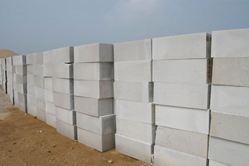 Aac Decorative Concrete Block - 24x8x4 Inches | Autoclaved Aerated Concrete, Grey, Density 300-600 Kg/m3