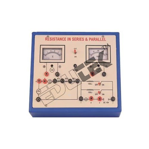 RESISTANCE IN SERIES & PARALLEL APPARATUS WITH ALUMINUM PANEL & SQUARE METERS