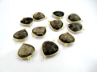 6 Pcs Set Natural Smoky Quartz Heart Shape 20mm