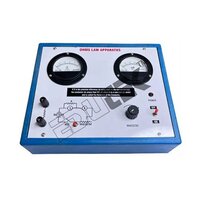 Ohms Law Apparatus With Bakelite Panel 2 Round Meters & Power Supply - Application: Engineering Electronics Instruments