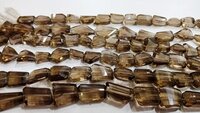 Natural Smoky Quartz Briolette Faceted Laser Cut 10 to 15 mm