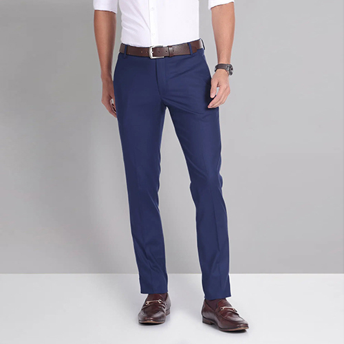 Mens Cotton Blue Trouser - Feature: High Quality
