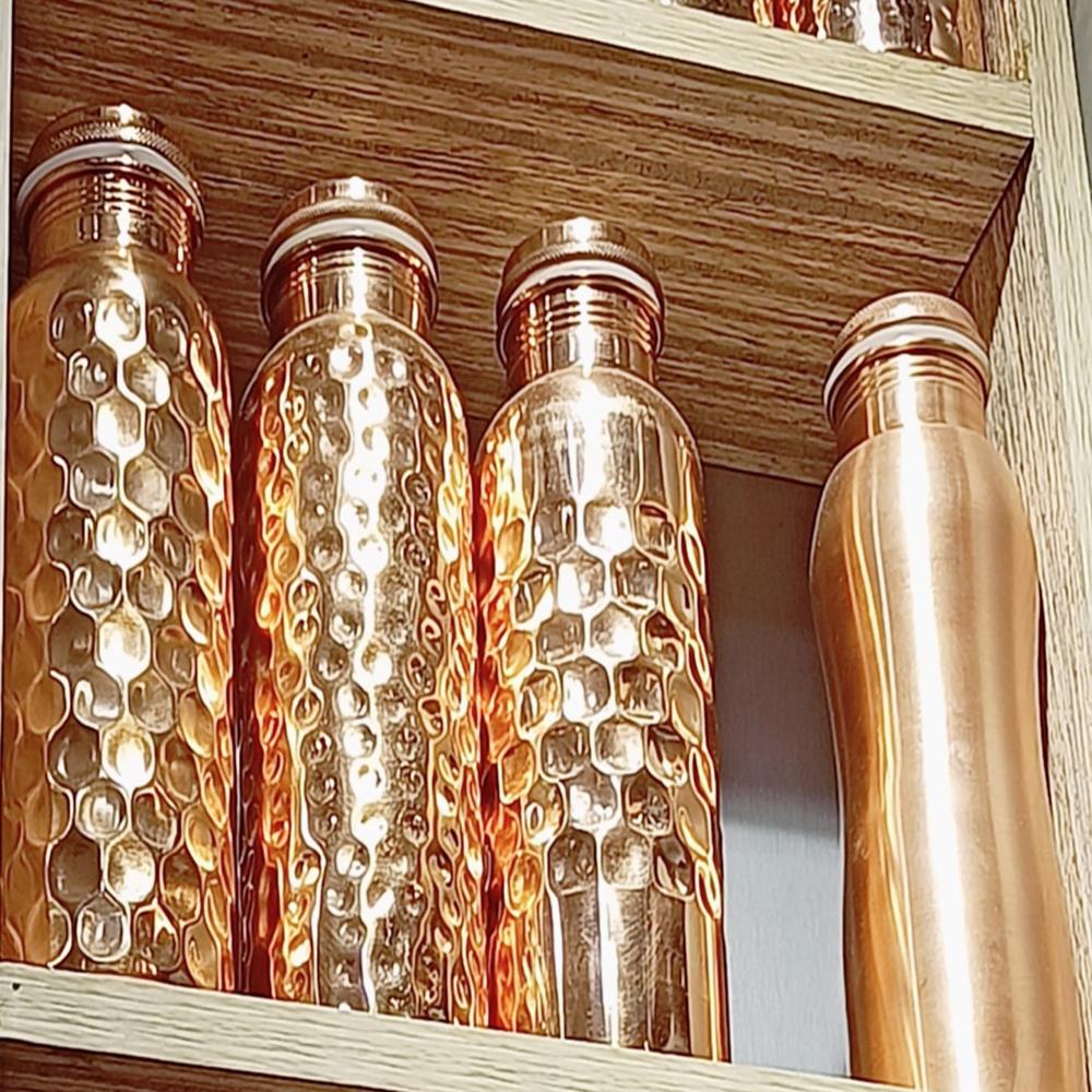 Metal Copper Bottle - Shape: Cylindrical