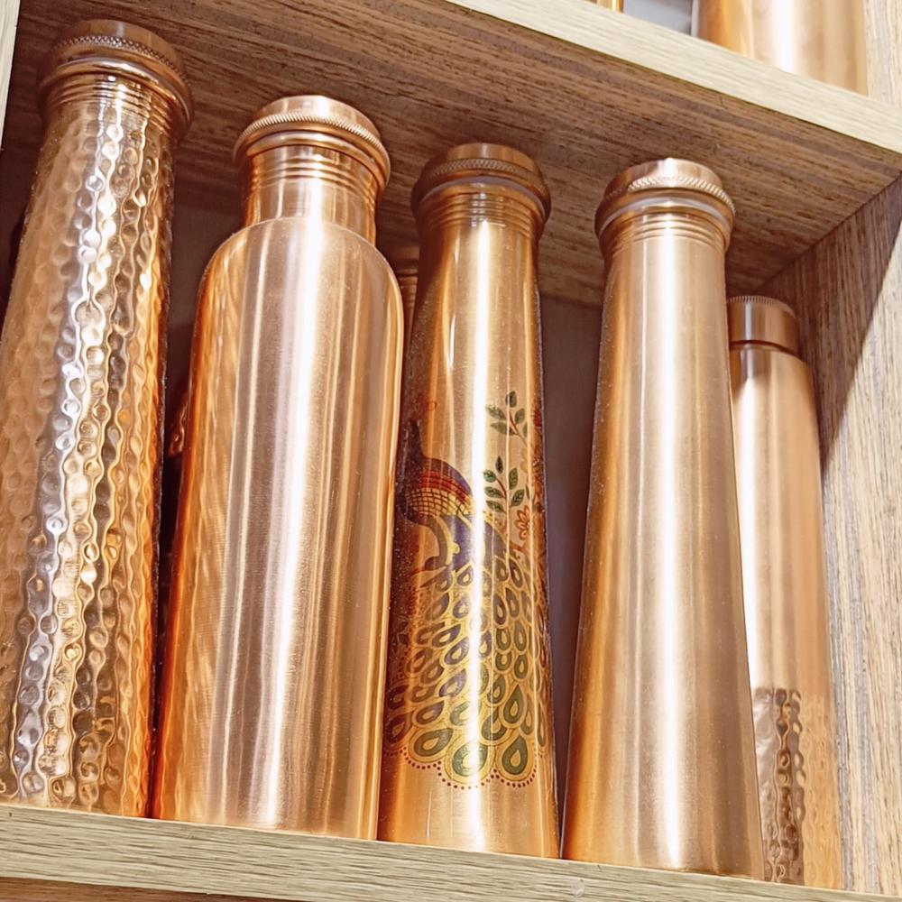 Metal Copper Bottle - Shape: Cylindrical