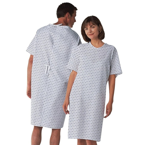 Hospital Patient Gown - Cotton Medium Size | White Color Unisex Design ...