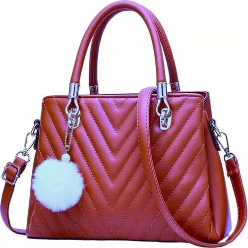 Ladies Leather Hand Bags - Color: Red