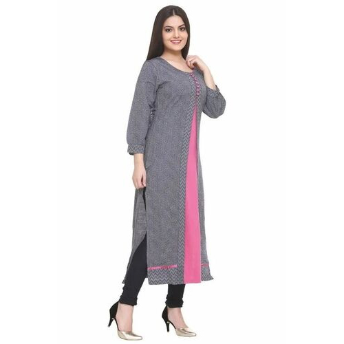 Ladies Grey Kurti - Feature: Washable
