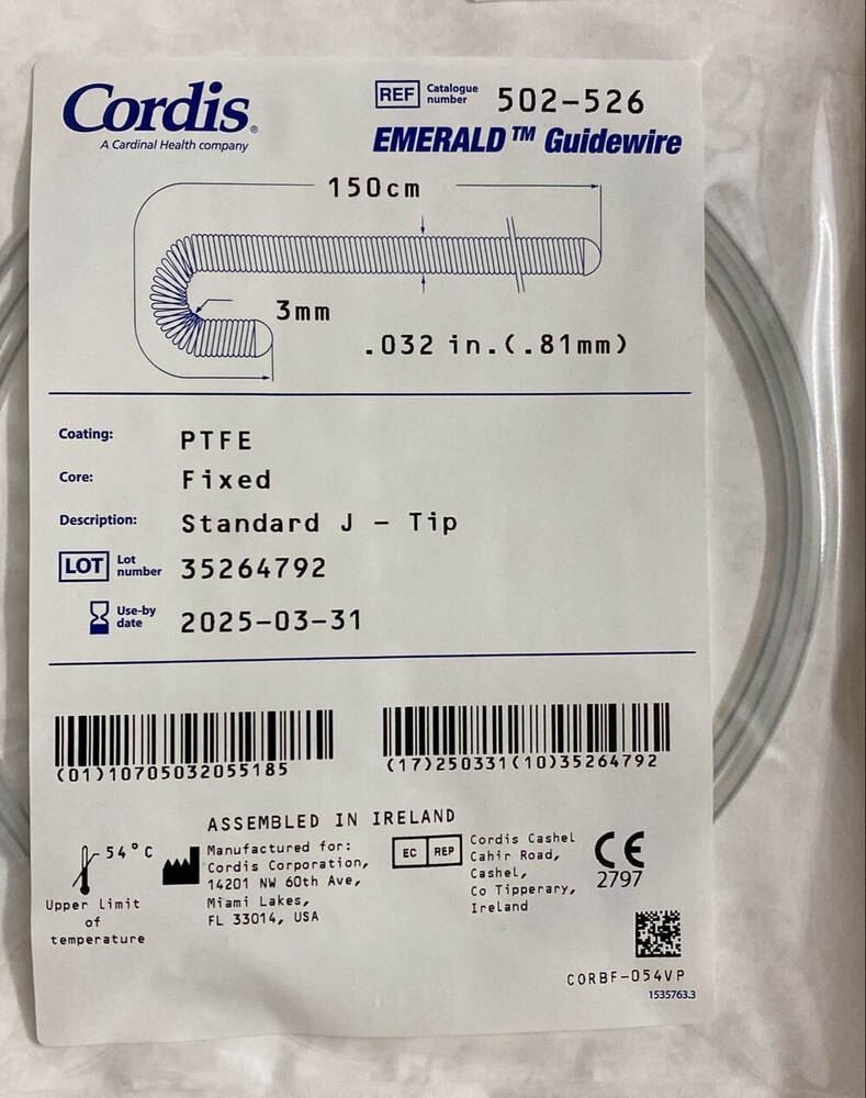 Cordis Emerald Guidewire 502-455, 502-521