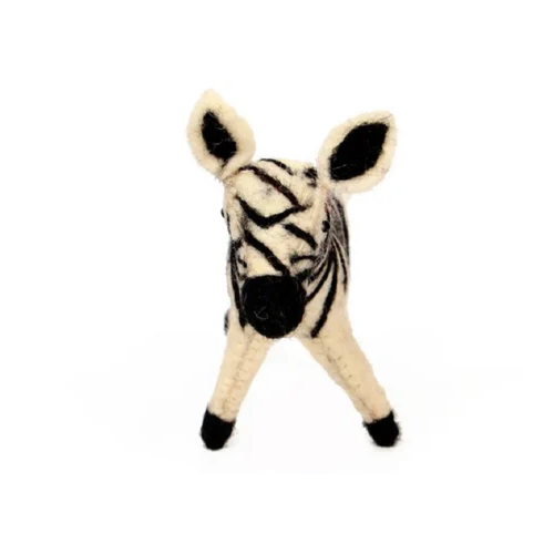 Wool Felt Decorative Zebra - Color: Black And White