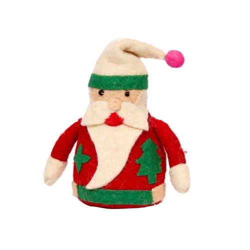 Wool Felt Christmas Santa - Color: Multicolor