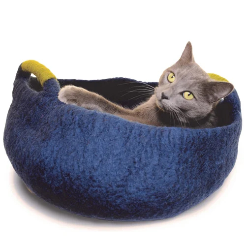 Navy Blue Handle Basket