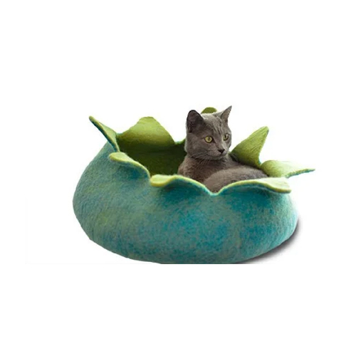 Aqua Petal Basket - Color: Green