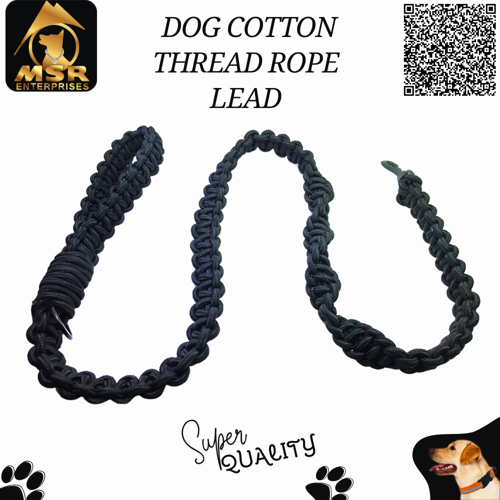 Dog Cotton Thread Rope - 100% Natural Cotton Material, 22 Mm Size, Multicolor Design | Durable, Comfortable Grip, Heavy-duty Metal Clasp