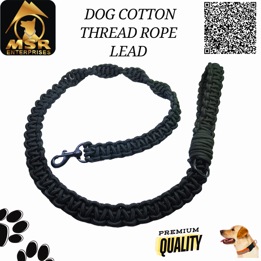 Dog Cotton Thread Rope - 100% Natural Cotton Material, 22 Mm Size, Multicolor Design | Durable, Comfortable Grip, Heavy-duty Metal Clasp
