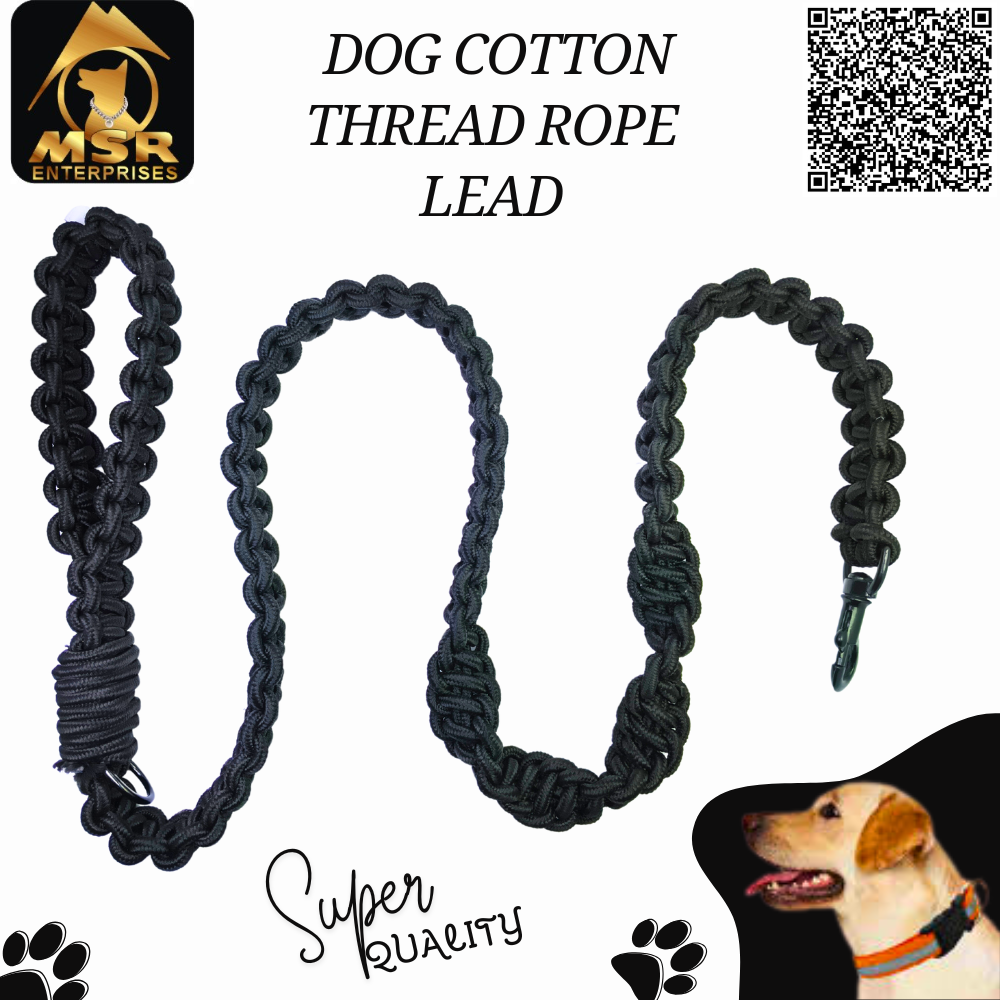 Dog Cotton Thread Rope - 100% Natural Cotton Material, 22 Mm Size, Multicolor Design | Durable, Comfortable Grip, Heavy-duty Metal Clasp