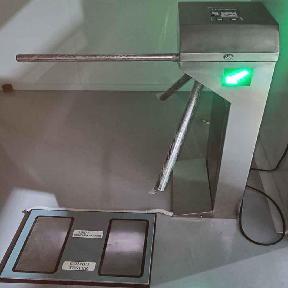Esd Tripods Turnstile - Color: Silver
