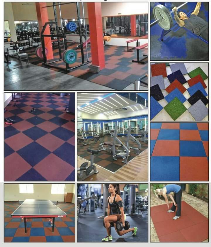 Gym Flooring Rubber Mat - Color: Different Available