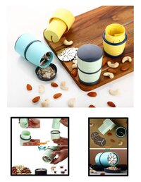 3 In 1 Dry Fruit Slicer Cutter - Abs Plastic Body, 12x10x10 Cm | Stainless Steel Blades For Easy Dry Fruit, Chocolate, And Butter Slicing