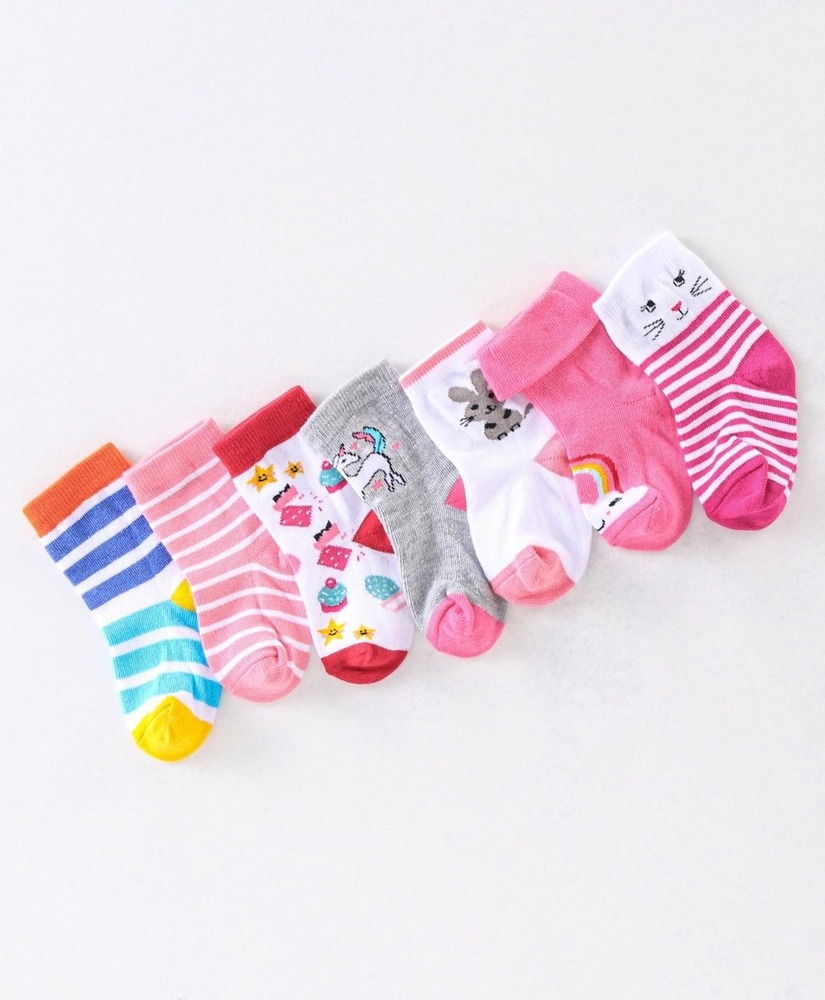 Kids School Socks - Soft Cotton Blend , Durable Reinforced Heel And Toe, Moisture-wicking Comfort For Active Days