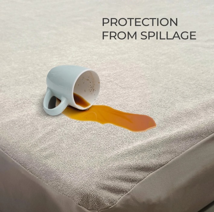 Waterproof Mattress Protector - Cotton Fabric, Full Size, White Color | Soft Texture, Eco-friendly, Compatible With Latex Mattresses