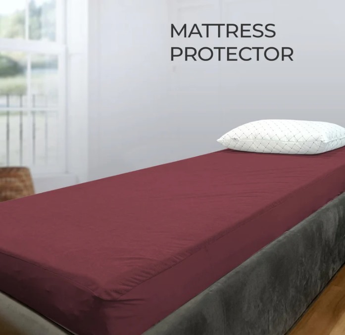 Waterproof Mattress Protector - Cotton Fabric, Full Size, White Color | Soft Texture, Eco-friendly, Compatible With Latex Mattresses