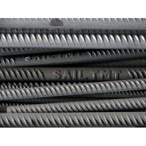 Sail Tmt Bar - Mild Steel, 20-25mm Diameter, 12 Meter Length | Polished Silver Finish, Grade Fe 500, High Strength For Industrial Use