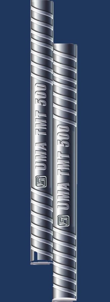 Uma Tmt Bar - Mild Steel, 20-22 Mm Diameter, 18 M Length, Polished Surface, Ideal For Industrial Applications, Round Shape