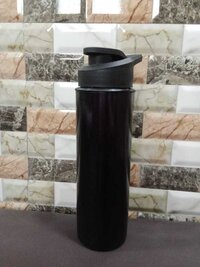 Steel Black Sipper Water Bottle