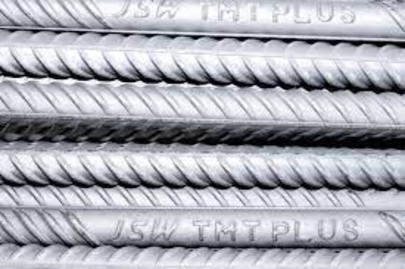 Jsw Ms Steel Tmt Bar - Mild Steel 12 Meter Length Silver Color | Round Shape Polished Finish Grade Fe 500d 20-22 Mm Thickness