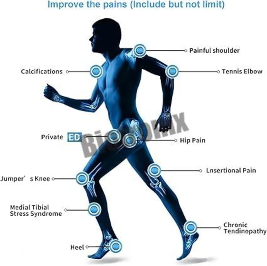 Portable Pneumatic Shockwave Therapy Machine Black Model for Pain Management & Rehabilitation