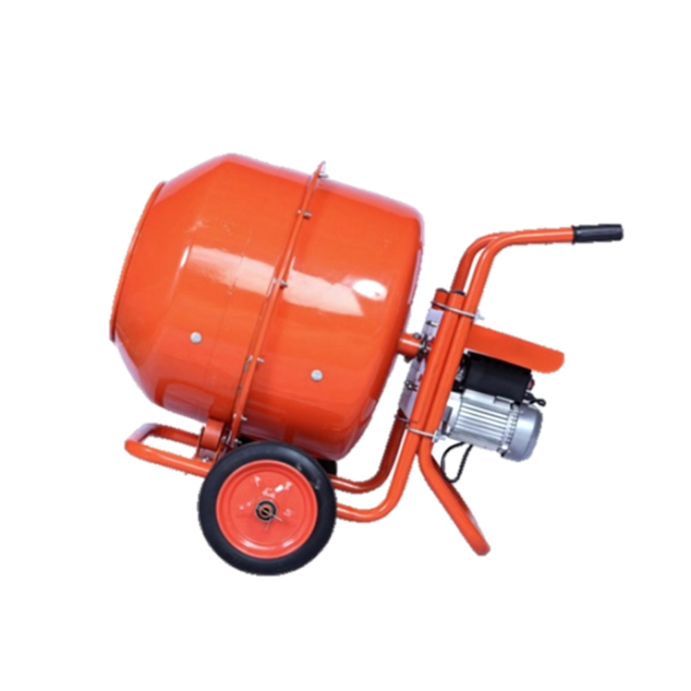 Orange Mini Concrete Mixer 240L With Electric Motor  (Trolley Type)