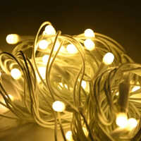 10meter Led Still Pixel Light - Pvc Material, 10m Wire Length, 16 Multi-colored Led Bulbs, 220v Voltage, 5w Wattage | Round Shape For Home Ambiance