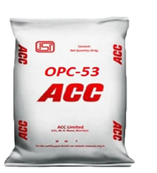 Acc Opc Cement - Grey Powder, 50 Kg | Grade 43, Compressive Strength 27 (3 Days Min), Reduced Free Lime Leaching, Less Heat, Ultimate Higher Strength