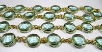 Green Amethyst Quartz Briolette Faceted Round Coin Shape 11mm to 12mm