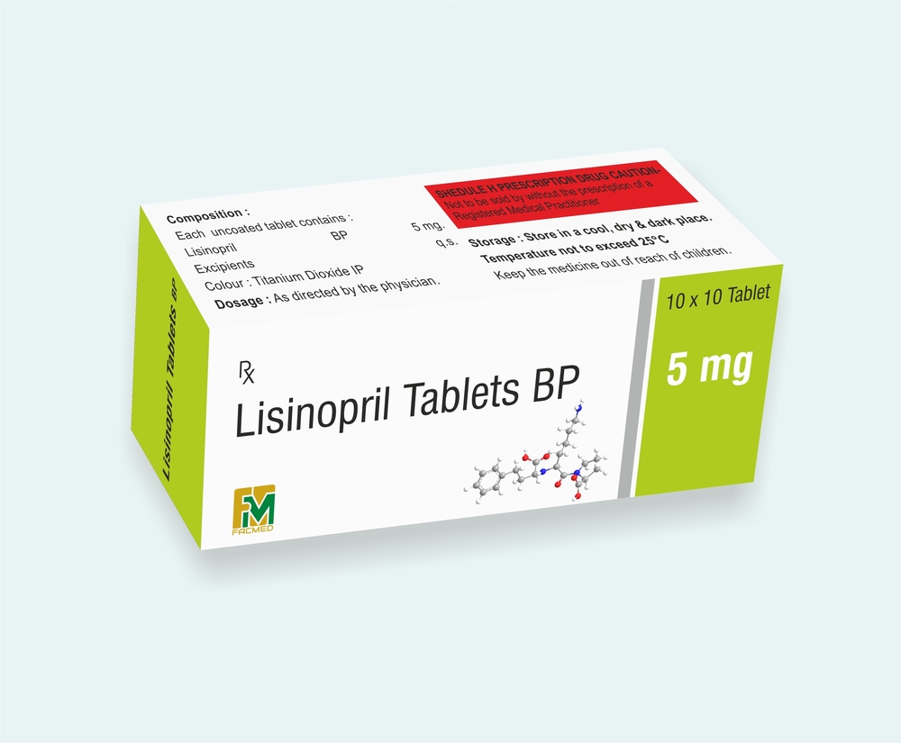Lisinopril Tablet - Drug Type: Specific Drug