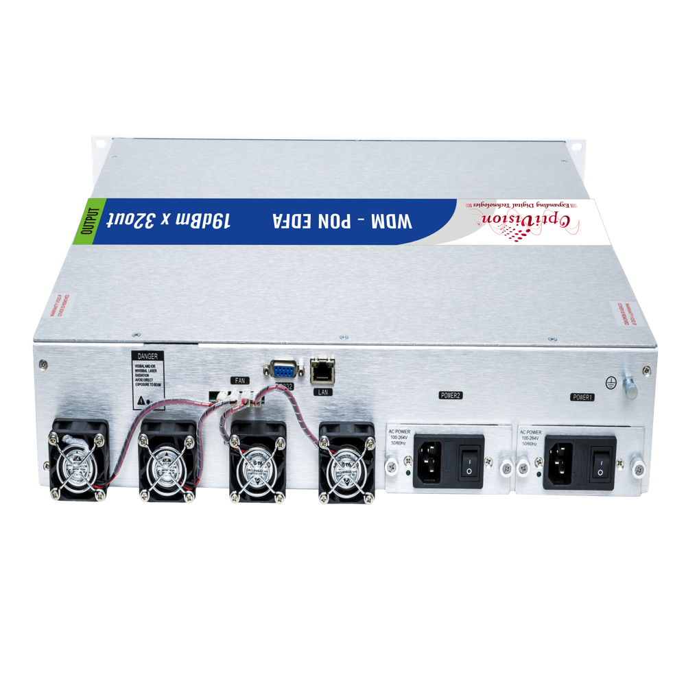 Pon Wdm Edfa - 19x16 Channels With Dual Supply & Input | High Reliability, Metal Frame, Remote Control, Dual Pump Configuration