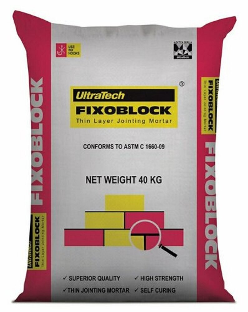 Maxx Bond Aac Block Bonding Adhesive - 40kg Bag, Grey Powder With 99% Purity, 1.5 To 1.6 Gm/cc Density, 10 Min Open Time, 80 To 90 Min Pot Life, Over 0.36 Mpa Tension Adhesion Strength
