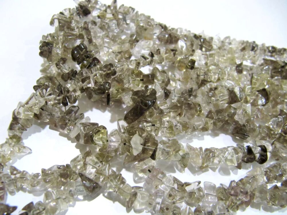 Natural Smoky Quartz Uncut Chip Beads 6 to 10 mm