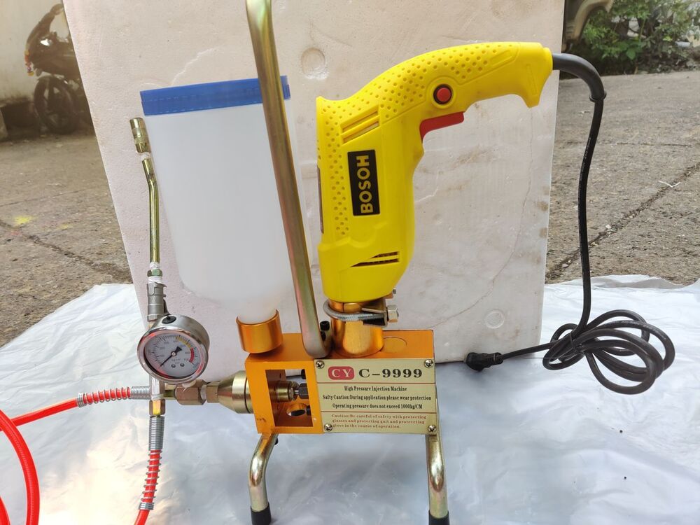 Orange High Pressure Grout Pump - 220v/50hz, Max Output Pressure 18000 Psi | Lightweight 8kg, Electric Power, Ideal For Cement/epoxy Grout