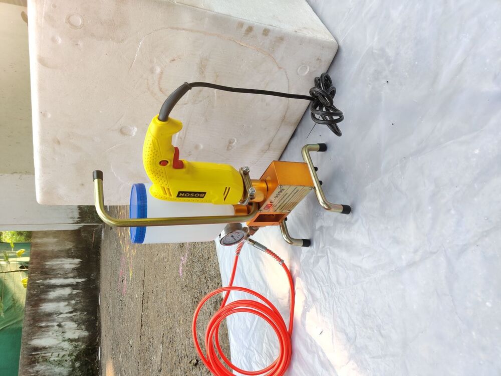 Orange High Pressure Grout Pump - 220v/50hz, Max Output Pressure 18000 Psi | Lightweight 8kg, Electric Power, Ideal For Cement/epoxy Grout