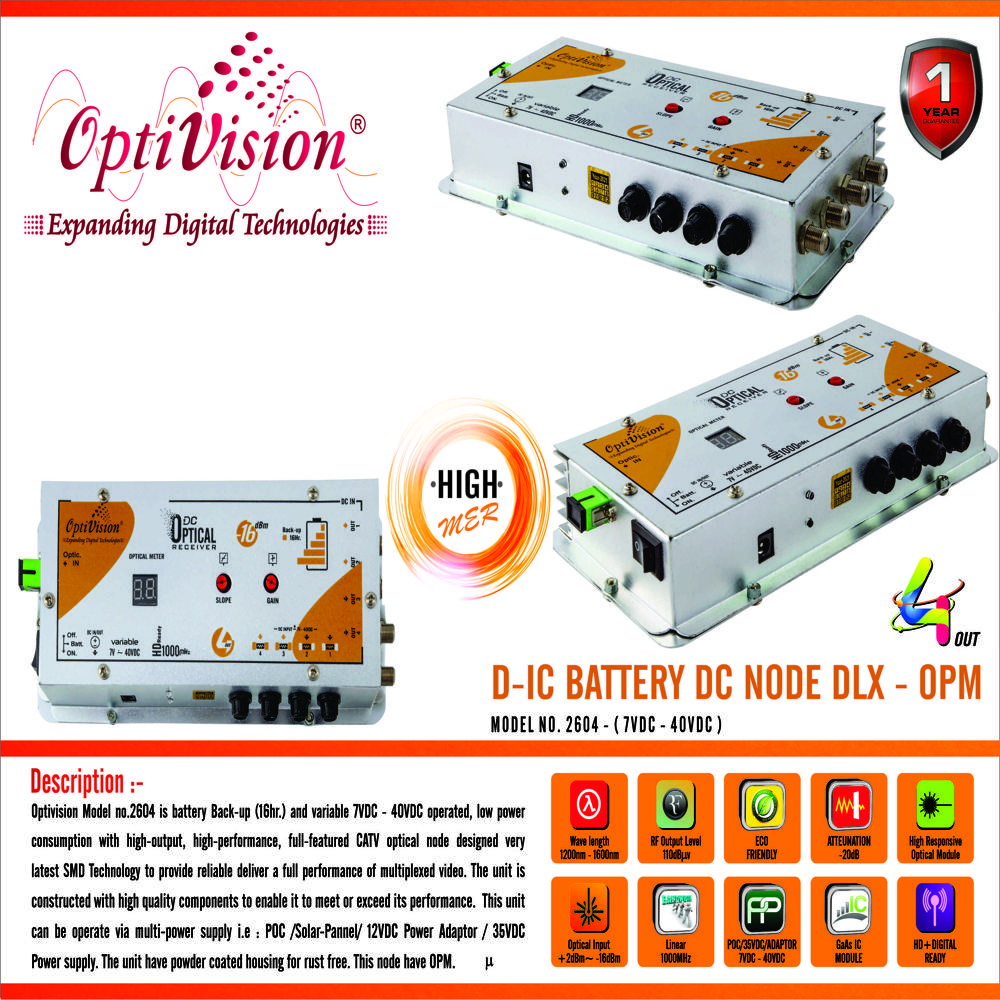 Optical Receiver With Battery : Ov-2604 - Application: Telecommunication