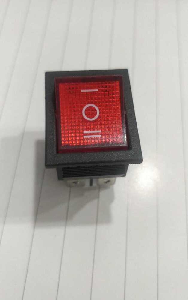 Rocker Switch Red Light 6 Pin On Off On (Center OFF)
