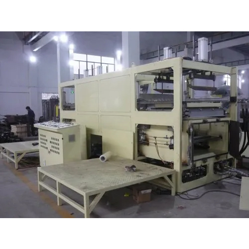 Fully Automatic Vacuum Forming Machine - Color: White