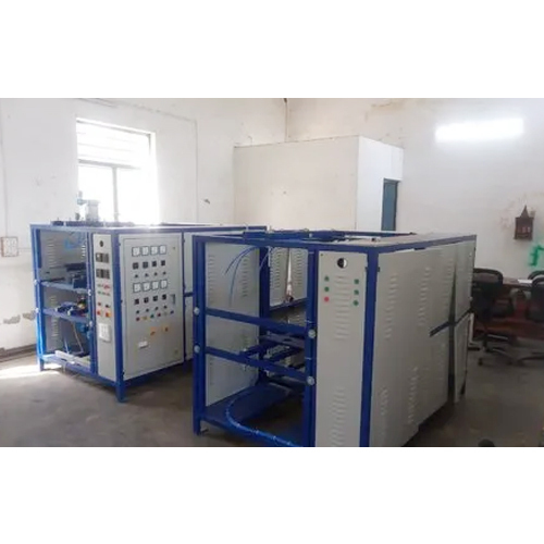 Disposable Thermocol Plate Making Machine - Color: Blue And White