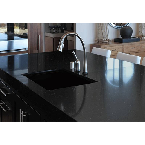 Jet Black Granite Slab