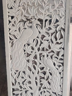 Sandstone Jali - High-Quality Marble Stone, Customized Size, Antique Imitation Style | Elegant Outdoor Decoration for Gardens & Patios