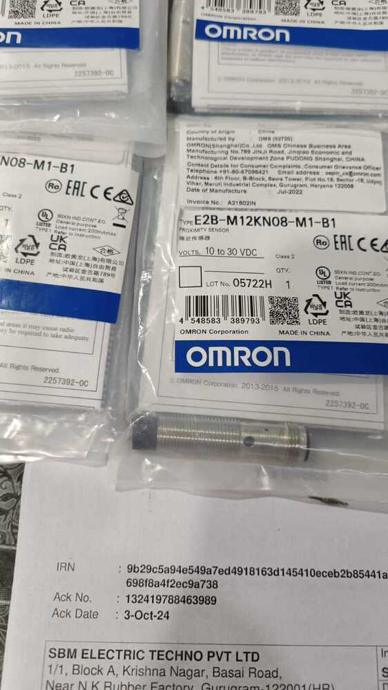 OMRON PROXIMITY SENSOR 10 TO 30VDC, E2B-M12KN08-M1-B1, E2CA-X2A